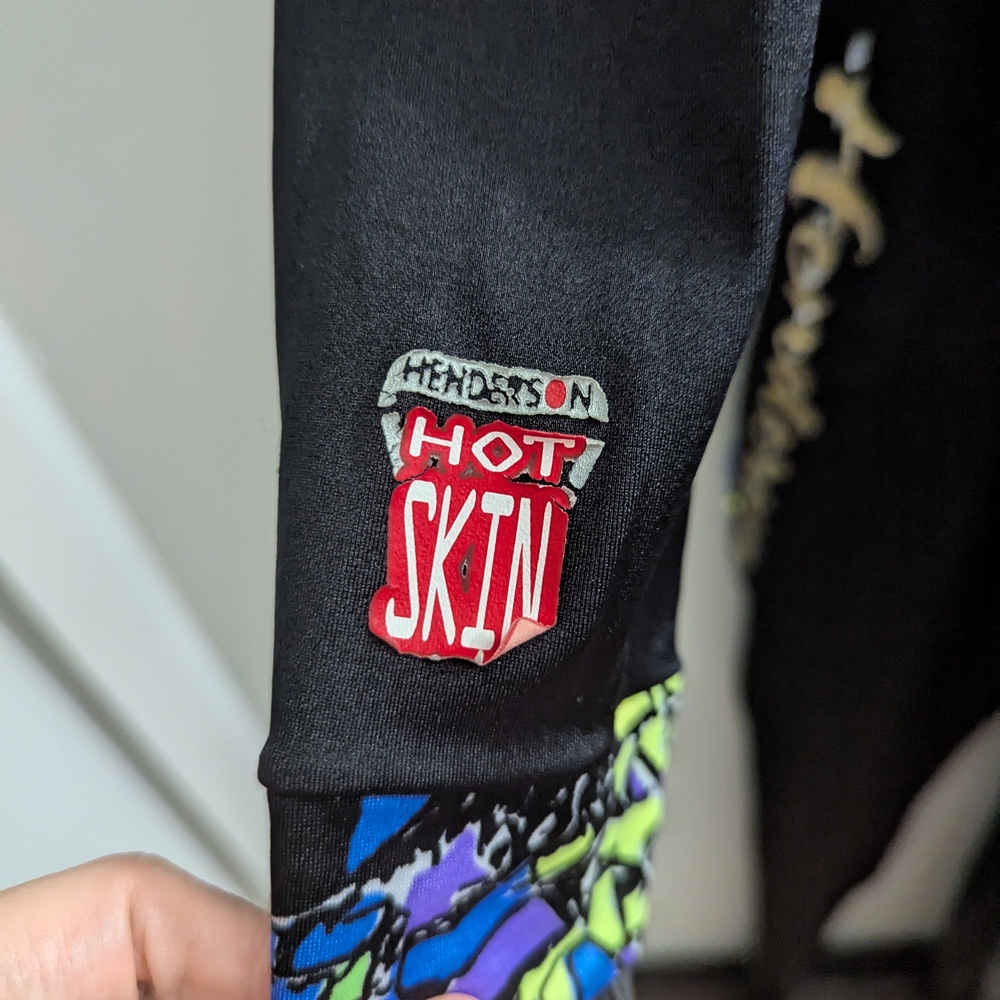 *Vintage* Henderson USA Hot Skin Black and Multicolor Wetsuit XL Surfing Beach - Picture 5 of 8